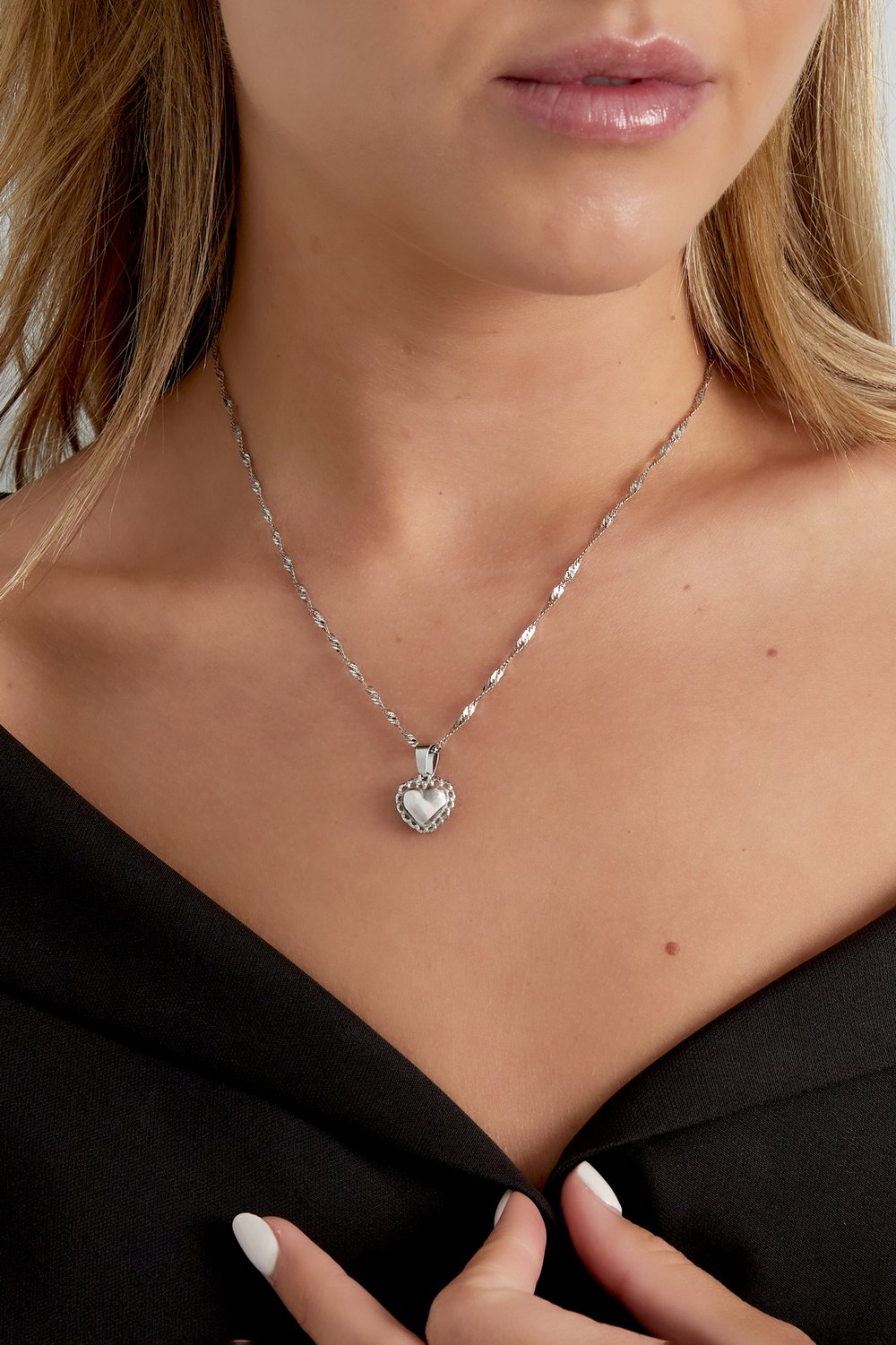 Necklace lover girl - Silver Color color h5Picture2
